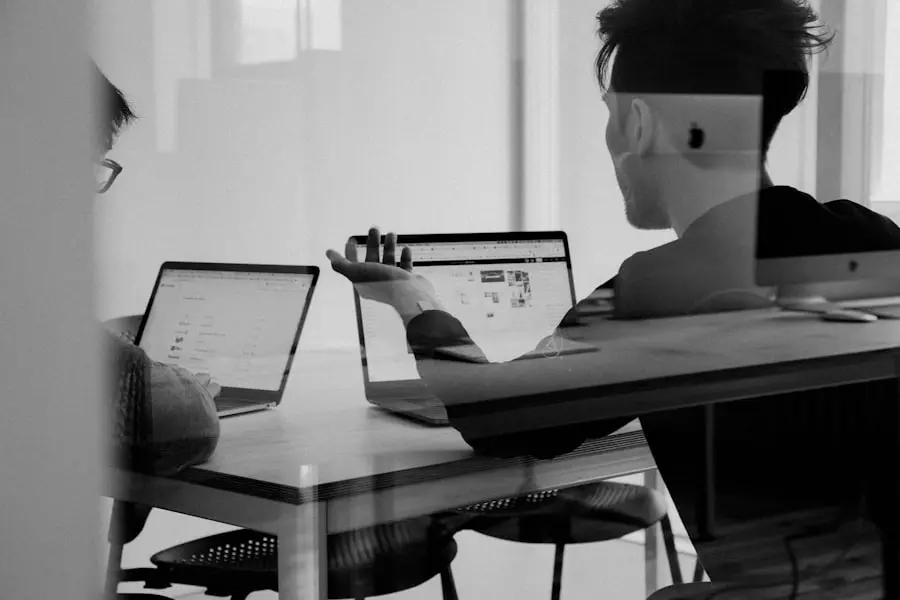 Construction business owner reviewing CIS paperwork